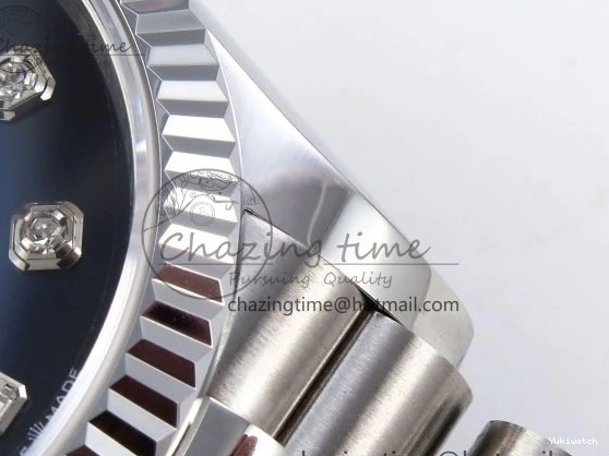 Diamonds 36 A2836 Dial on Day SS Edition Blue Date Best SS TWSF Bracelet 0411